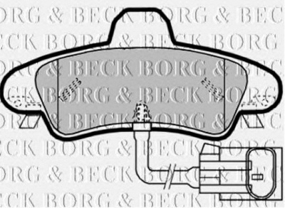 BORG & BECK bbp1908 -  Комплект тормозных колодок, дисковый тормоз